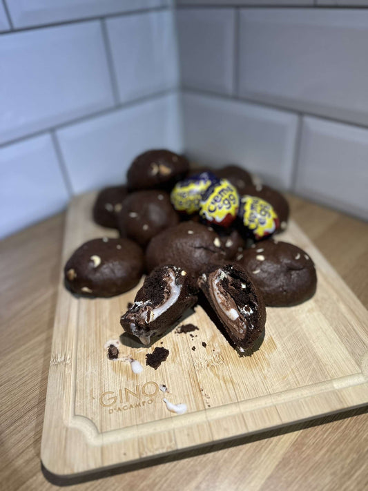 Creme Egg Stuffed Cookies